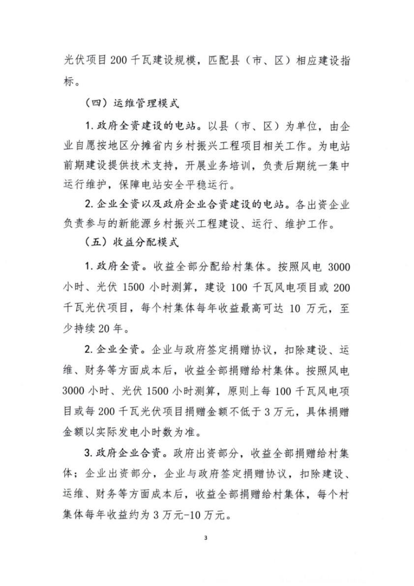 天下首个省级“新能源+墟落振兴”计划：三种投融资模式、最高收益10万/年/村-光伏电站_家用太阳能光伏发电_光伏发电署理加盟